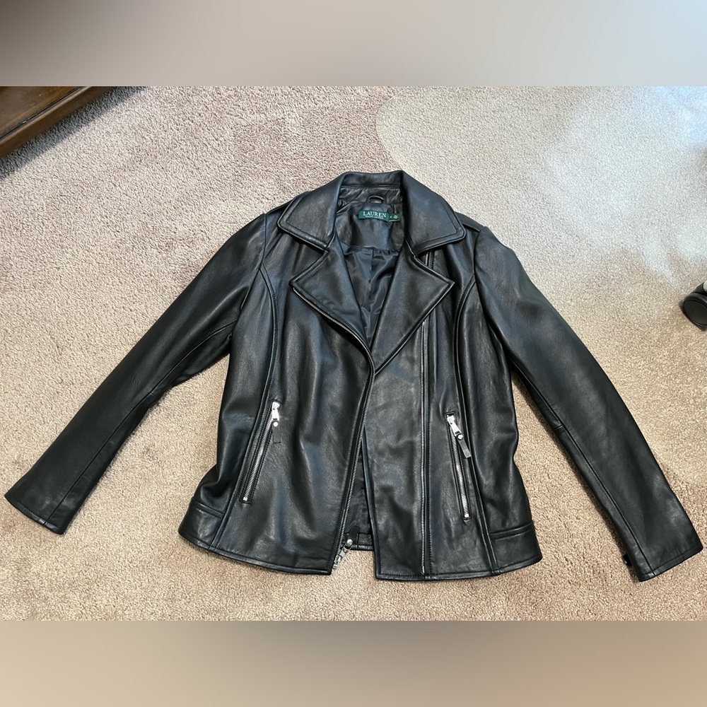 Ralph Lauren Black Leather Jacket